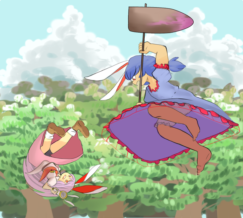 reisen udongein inaba and seiran (touhou) drawn by kia_(tumblr)