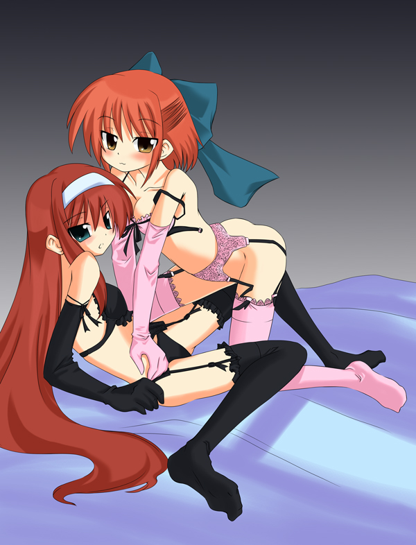 tohno akiha, kohaku, and vermillion akiha (tsukihime) drawn by gin_(shioyude)