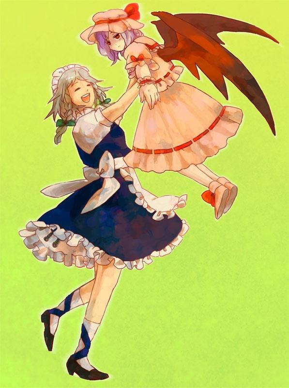 remilia scarlet and izayoi sakuya (touhou) drawn by shako