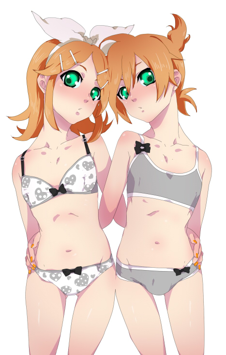 kagamine rin and kagamine len (vocaloid) drawn by numeri
