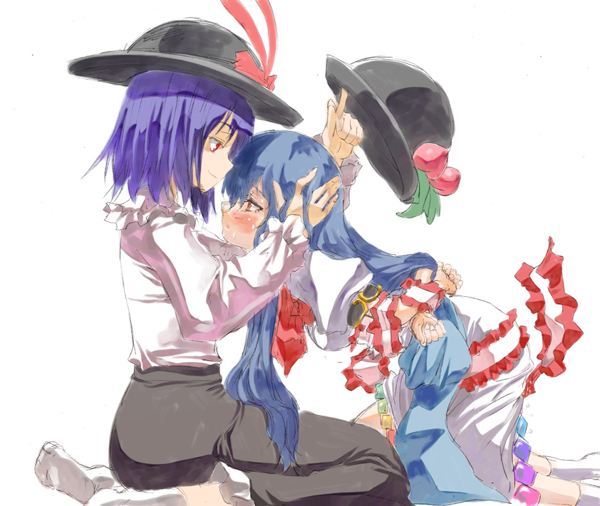 hinanawi tenshi and nagae iku (touhou) drawn by yohane