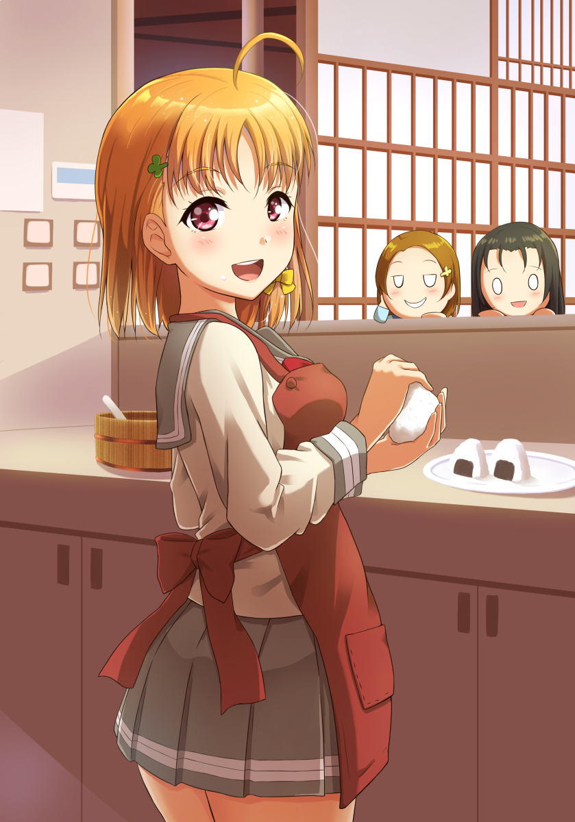 takami chika, takami mito, and takami shima (love live! and 1 more) drawn by qy73