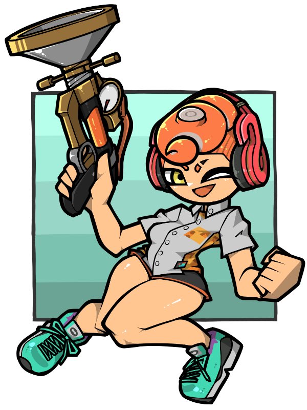 octoling player character and octoling girl (splatoon) drawn by name_omoitukan2