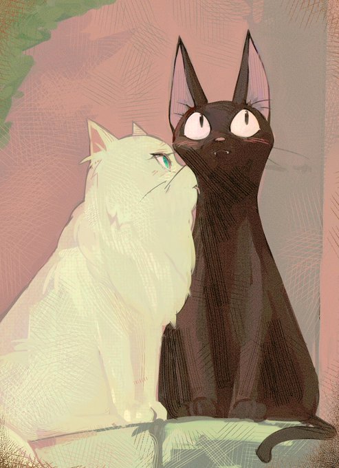 jiji and lily (majo no takkyuubin) drawn by higemu