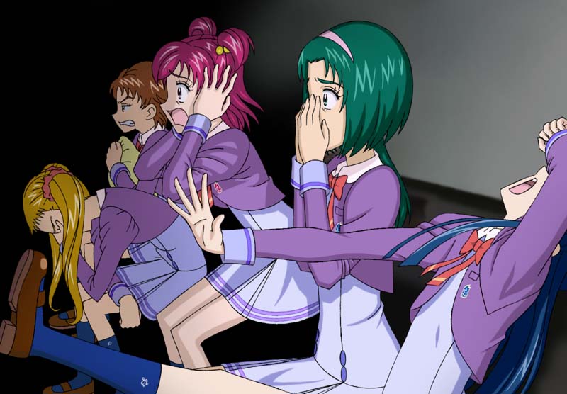 yumehara nozomi, minazuki karen, kasugano urara, akimoto komachi, and natsuki rin (precure and 1 more) drawn by natsuhina