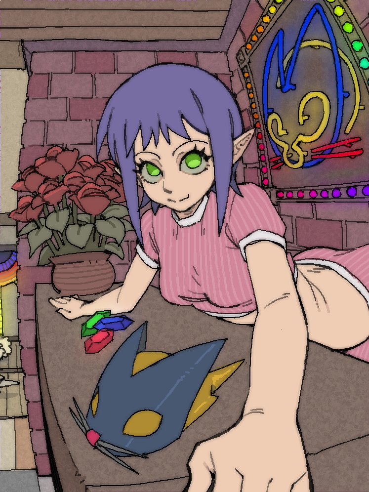 bombchu bowling alley operator (the legend of zelda and 1 more) drawn by pantsu-ripper