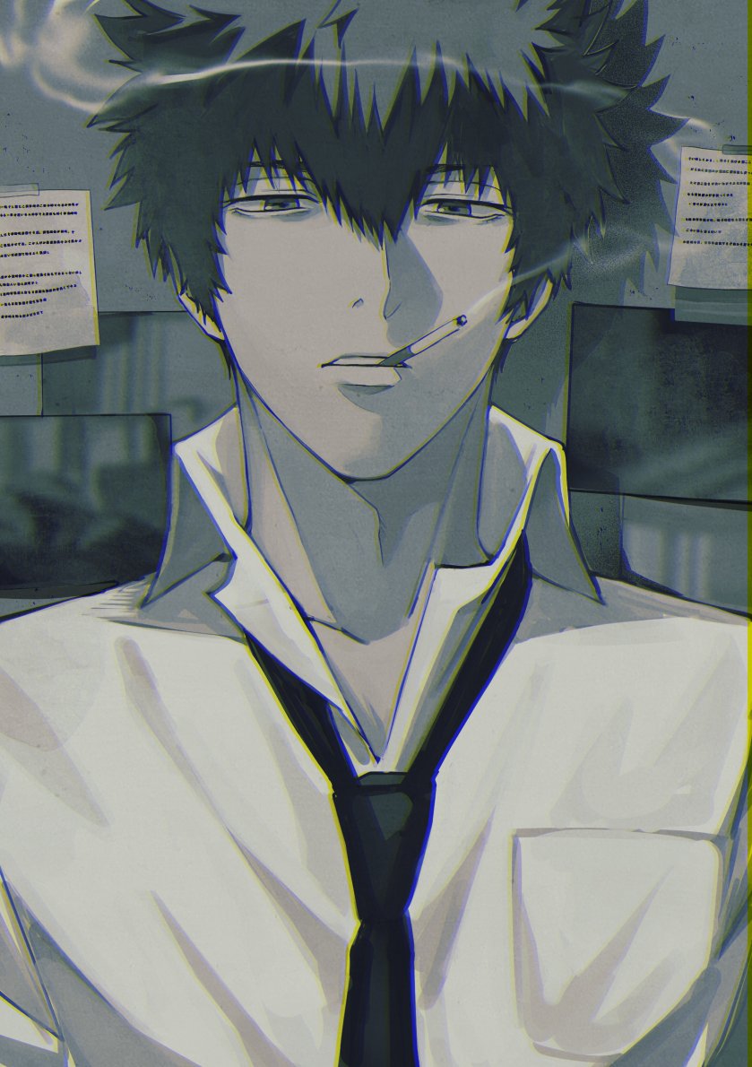 kougami shin'ya (psycho-pass) drawn by yukin_(es)