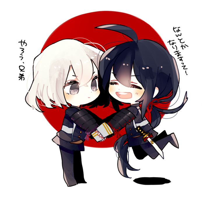 namazuo toushirou and honebami toushirou (touken ranbu) drawn by mm_(miryii)