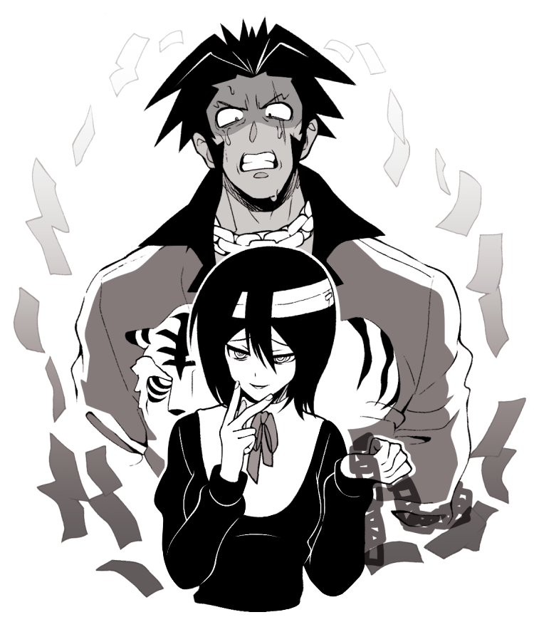 furio tigre and viola cadaverini (ace attorney and 1 more) drawn by minashirazu