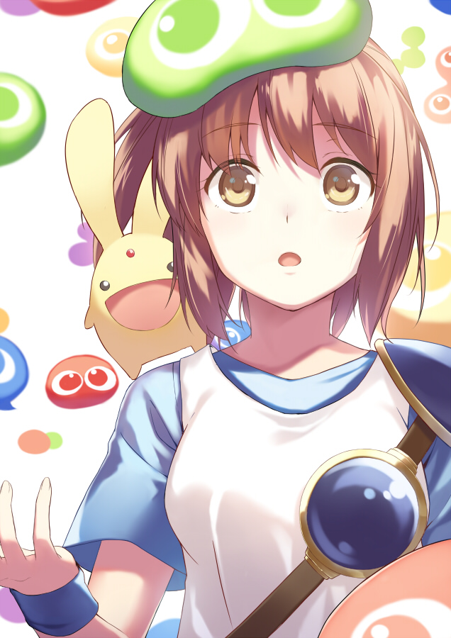 arle nadja, puyo, and carbuncle (puyopuyo and 1 more) drawn by cccpo