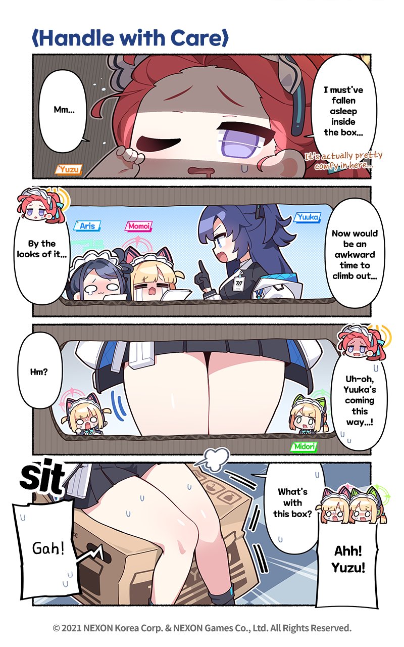 yuuka, aris, momoi, midori, and yuzu (blue archive) drawn by donmin_h