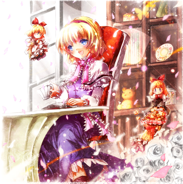 alice margatroid and shanghai doll (touhou) drawn by aquamarine