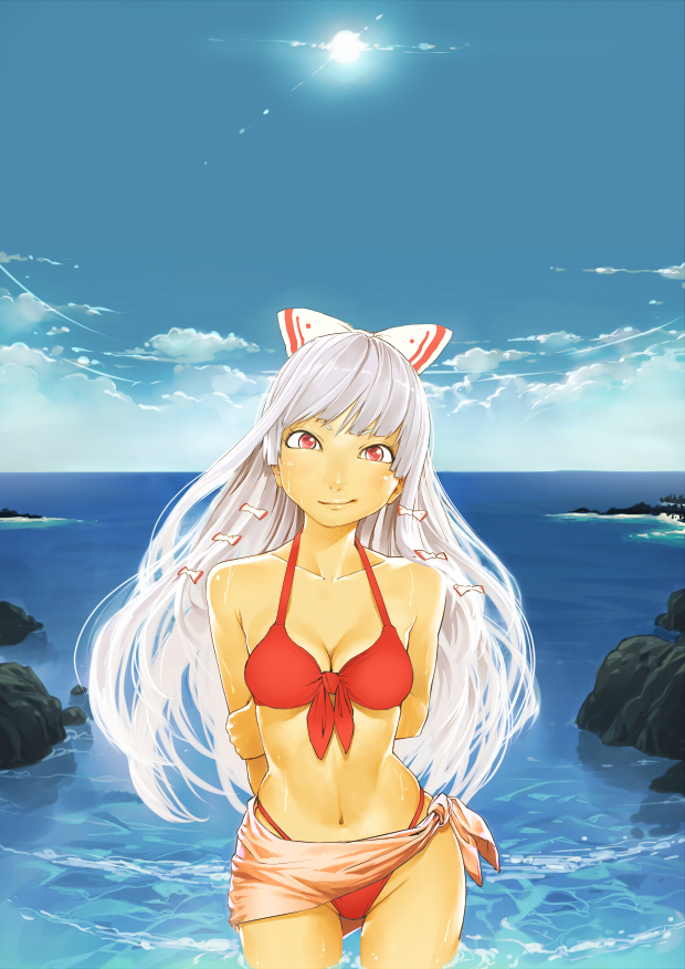 fujiwara no mokou (touhou) drawn by ninny-world