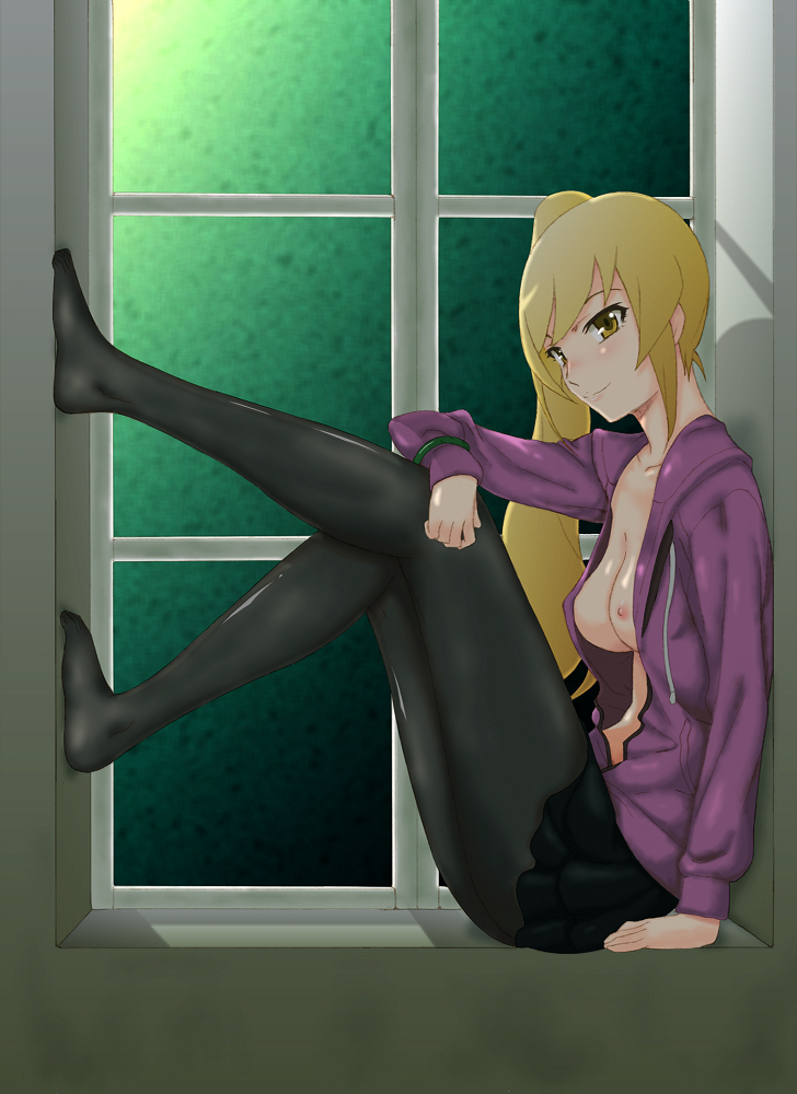 oshino shinobu (monogatari and 1 more) drawn by kesuida