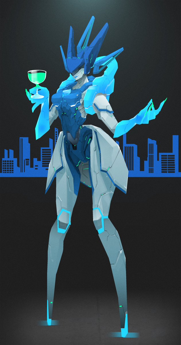 queen and giga queen (deltarune) drawn by echanis_enicha