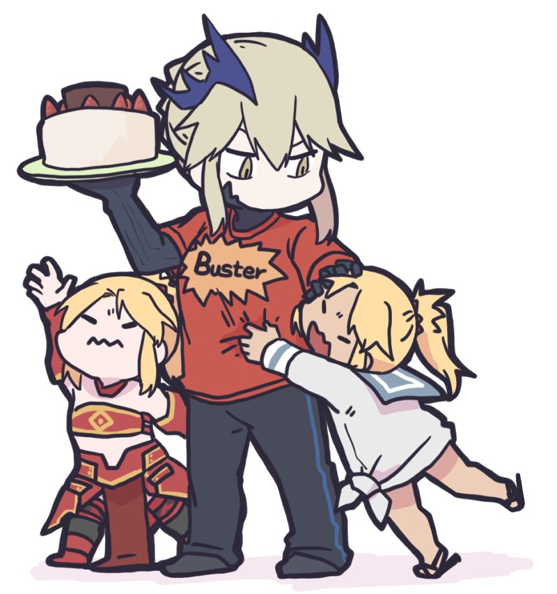 artoria pendragon and mordred (fate and 1 more) drawn by betchan
