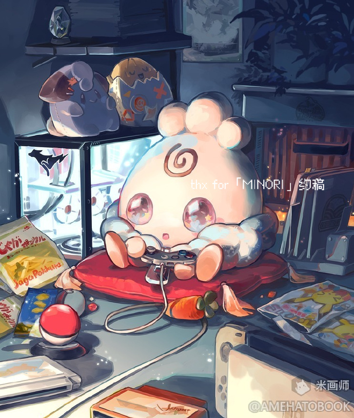 pikachu, togepi, cleffa, and igglybuff (pokemon) drawn by amehatobook
