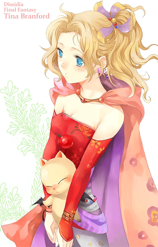 terra branford and moogle (final fantasy and 2 more) drawn by ariko