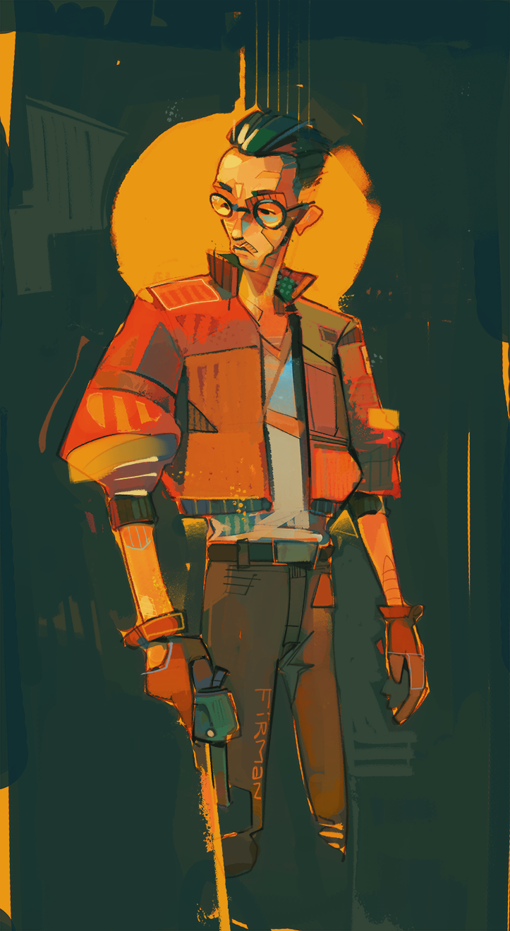 kim kitsuragi (disco elysium) drawn by michaelfirman
