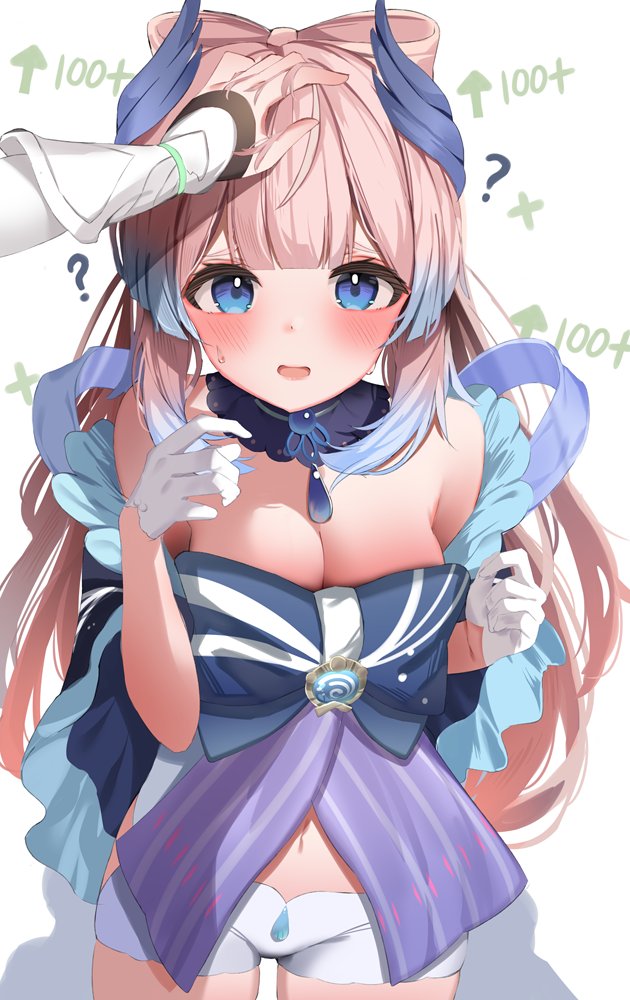 lumine and sangonomiya kokomi (genshin impact) drawn by mizuki_ryuu