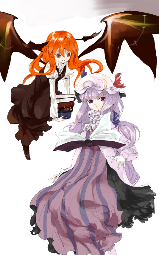 patchouli knowledge and koakuma (touhou) drawn by shunsei_(muratou)