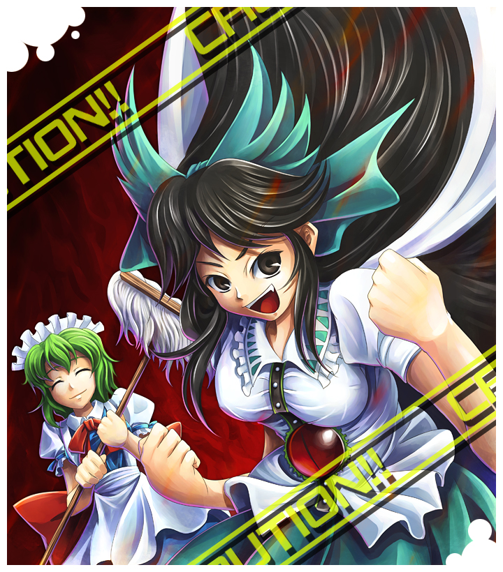 reiuji utsuho and ruukoto (touhou) drawn by koto_tsubane