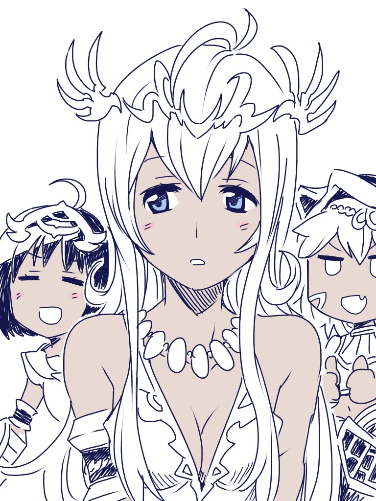 sopdet, andromeda, and ishtar (puzzle & dragons) drawn by kato_takuji