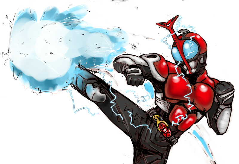 kamen rider kabuto (kamen rider and 1 more) drawn by murakoshi_uki