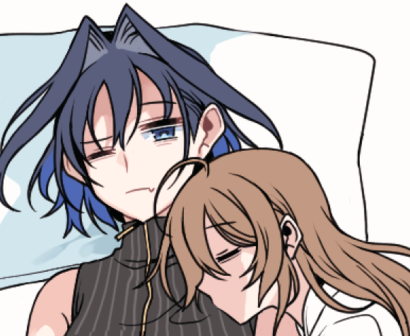 ouro kronii and nanashi mumei (hololive and 1 more) drawn by clipe