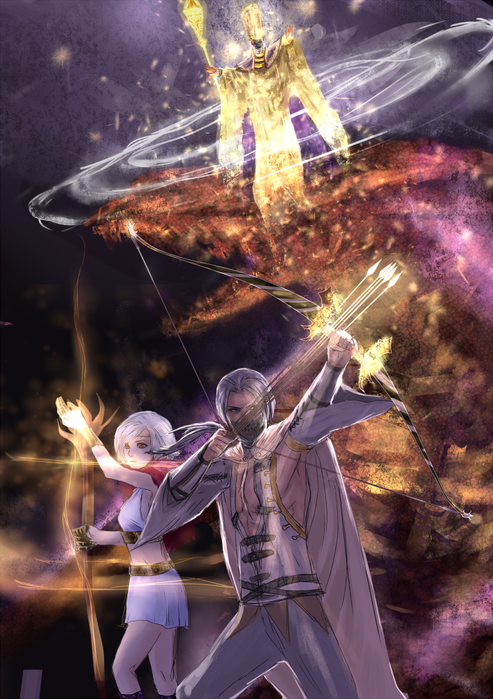arisen and pawn (dragon's dogma) drawn by rey_(kila_saint)