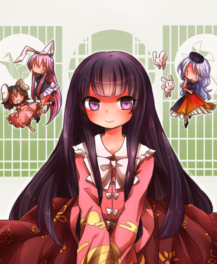 reisen udongein inaba, houraisan kaguya, inaba tewi, yagokoro eirin, and inaba mob (touhou) drawn by azuki_(lizzy)