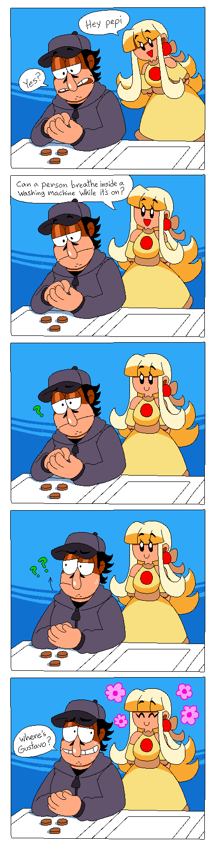 peppino spaghetti and pizza princess (original and 1 more) drawn by tinytoxicwaste101