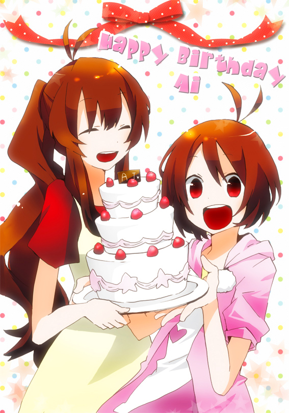 hidaka ai and hidaka mai (idolmaster and 1 more) drawn by sakano_anri