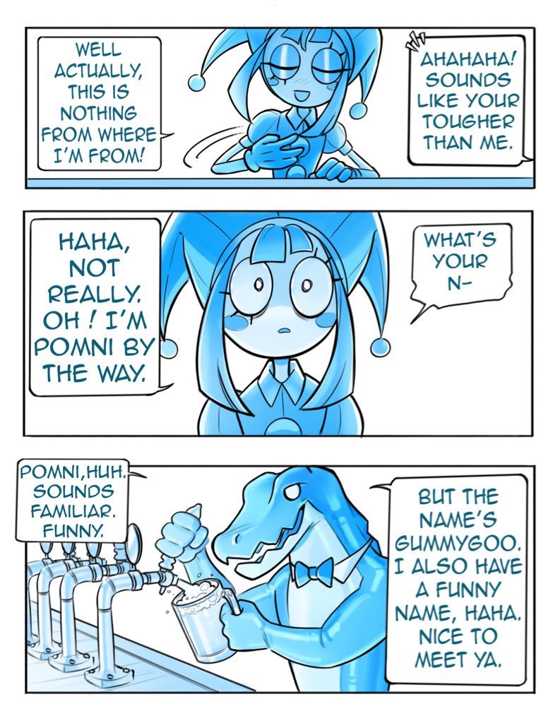 pomni and gummigoo (the amazing digital circus) drawn by jaidenstar