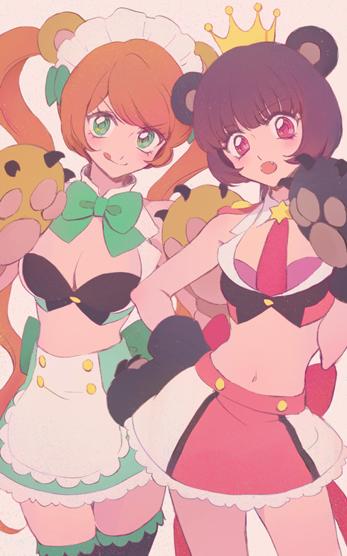 yurishiro ginko and yurigasaki lulu (yuri kuma arashi) drawn by akiyama_enma