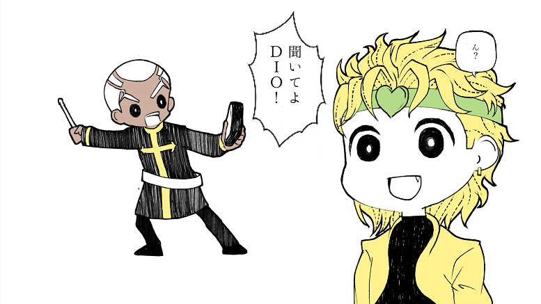 dio brando and enrico pucci (jojo no kimyou na bouken and 3 more) drawn by ushio_(egak4ihsoy)