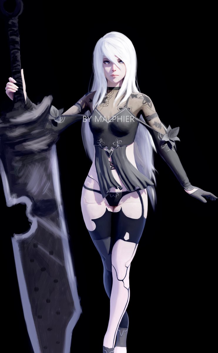 a2 (nier and 2 more) drawn by malphier