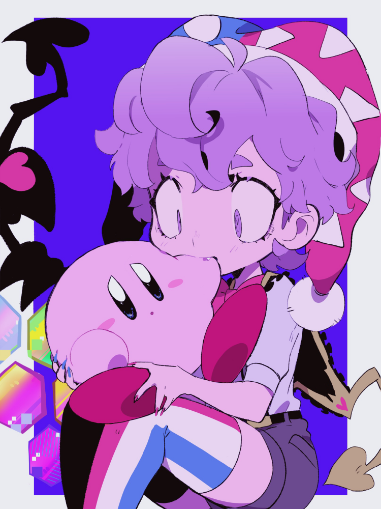 kirby and marx (kirby) drawn by a_(poipiku_325815)