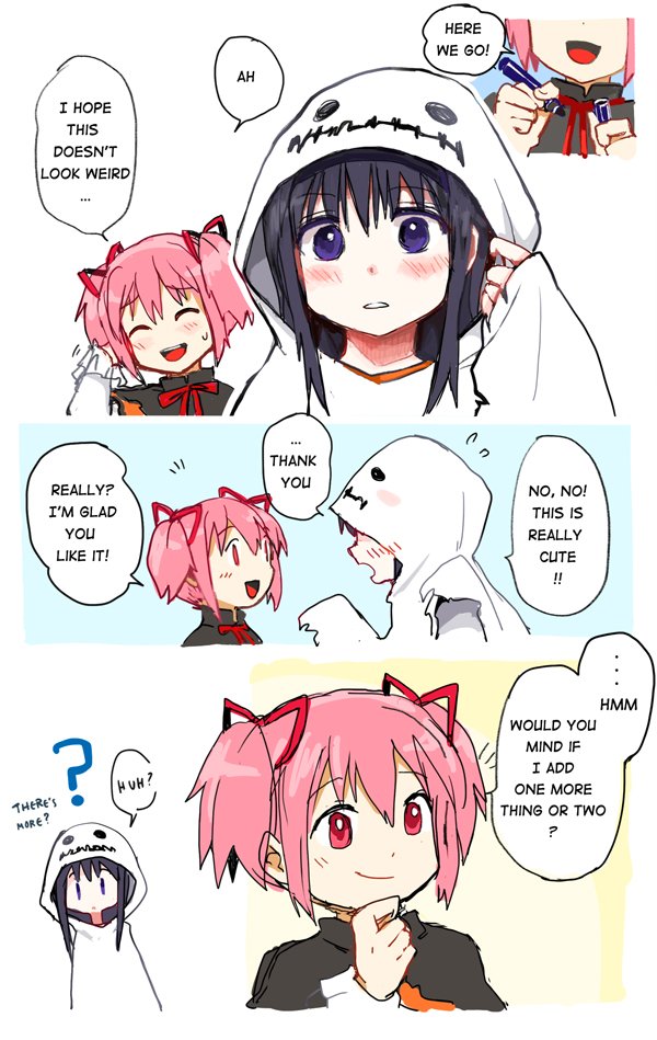 akemi homura and kaname madoka (mahou shoujo madoka magica) drawn by silverxp