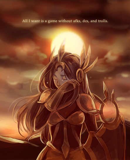 leona (league of legends) drawn by kamui_(kamuikaoru)