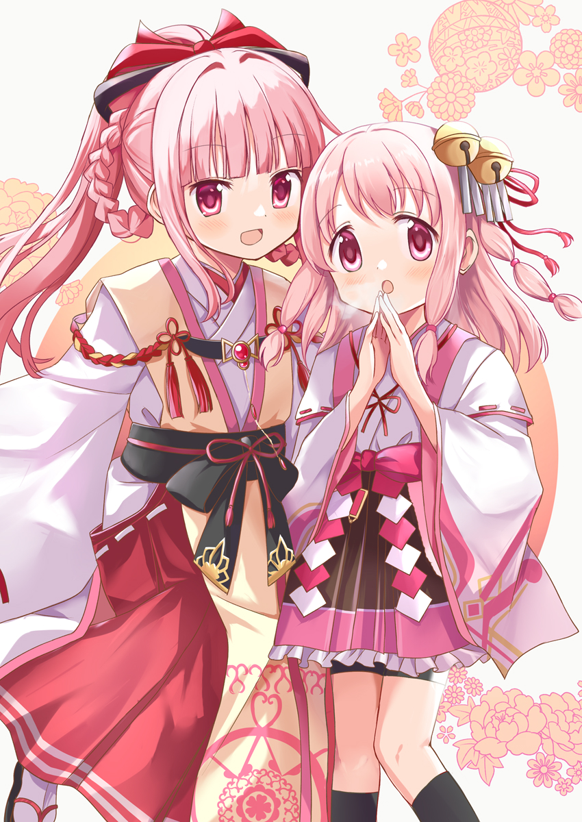 tamaki iroha and tamaki ui (mahou shoujo madoka magica and 1 more) drawn by rikopin