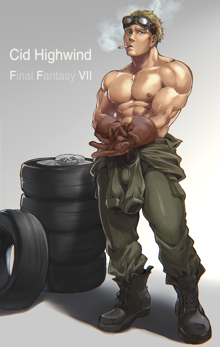 cid highwind (final fantasy and 1 more) drawn by 8_(yamalu)