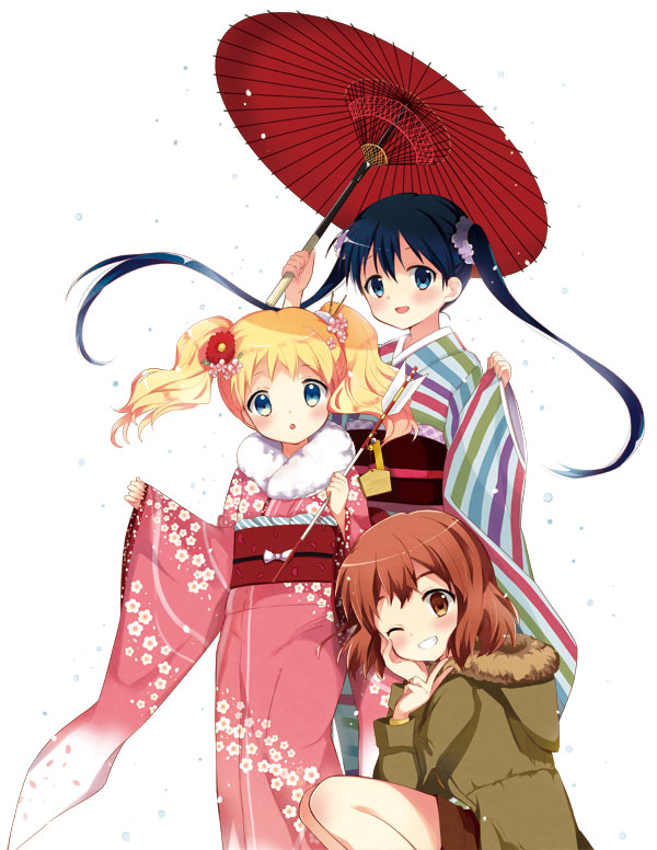 alice cartelet, komichi aya, and inokuma youko (kin-iro mosaic) drawn by hara_yui