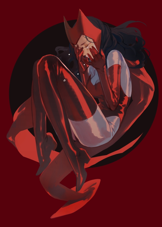 wanda maximoff and scarlet witch (marvel) drawn by shishio_(shishio5431)