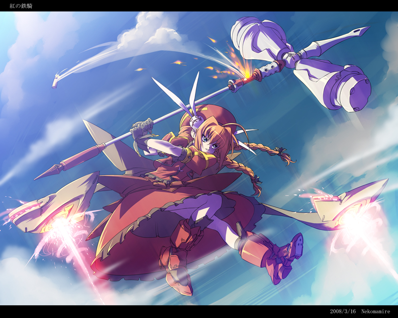 vita and graf eisen (lyrical nanoha and 2 more) drawn by nekomamire