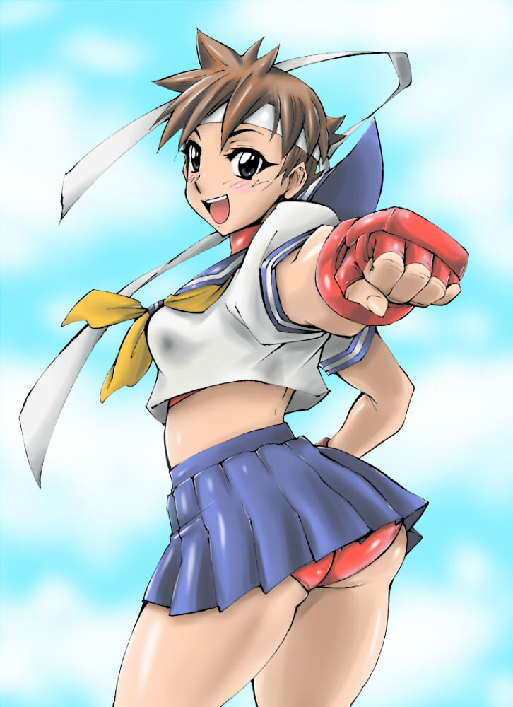 kasugano sakura (street fighter) drawn by gabao_(mattari_2019)