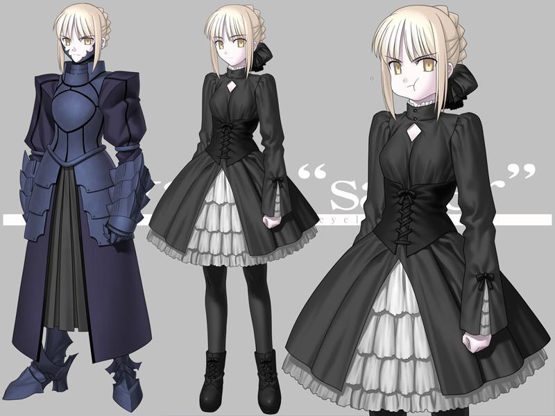 artoria pendragon and saber alter (fate and 1 more) drawn by takeuchi_takashi