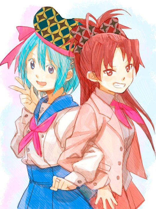 miki sayaka, sakura kyoko, oktavia von seckendorff, and ophelia (mahou shoujo madoka magica) drawn by fukutarou_(enji127)