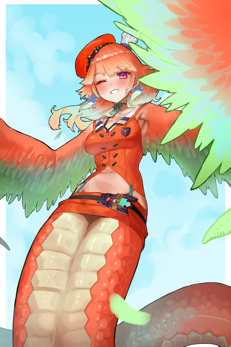 takanashi kiara (hololive and 1 more) drawn by ekrea_jan