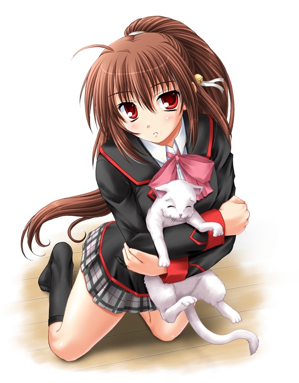 natsume rin and lennon (little busters!) drawn by miyai_sen